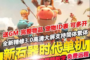 隐盟整理五一特供【新石器时代3.0豪华版】VM一键单机版3.0高清怀旧超多骑宠内置快捷功能送GM可发宠物+隐盟视频教程+全物品宠物ID